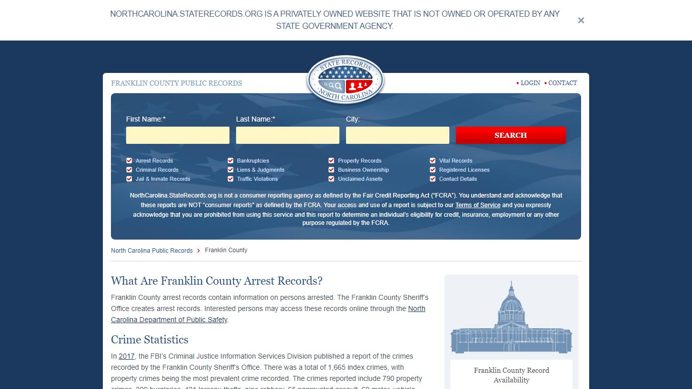 Franklin County Arrest, Court, and Public Records | StateRecords.org